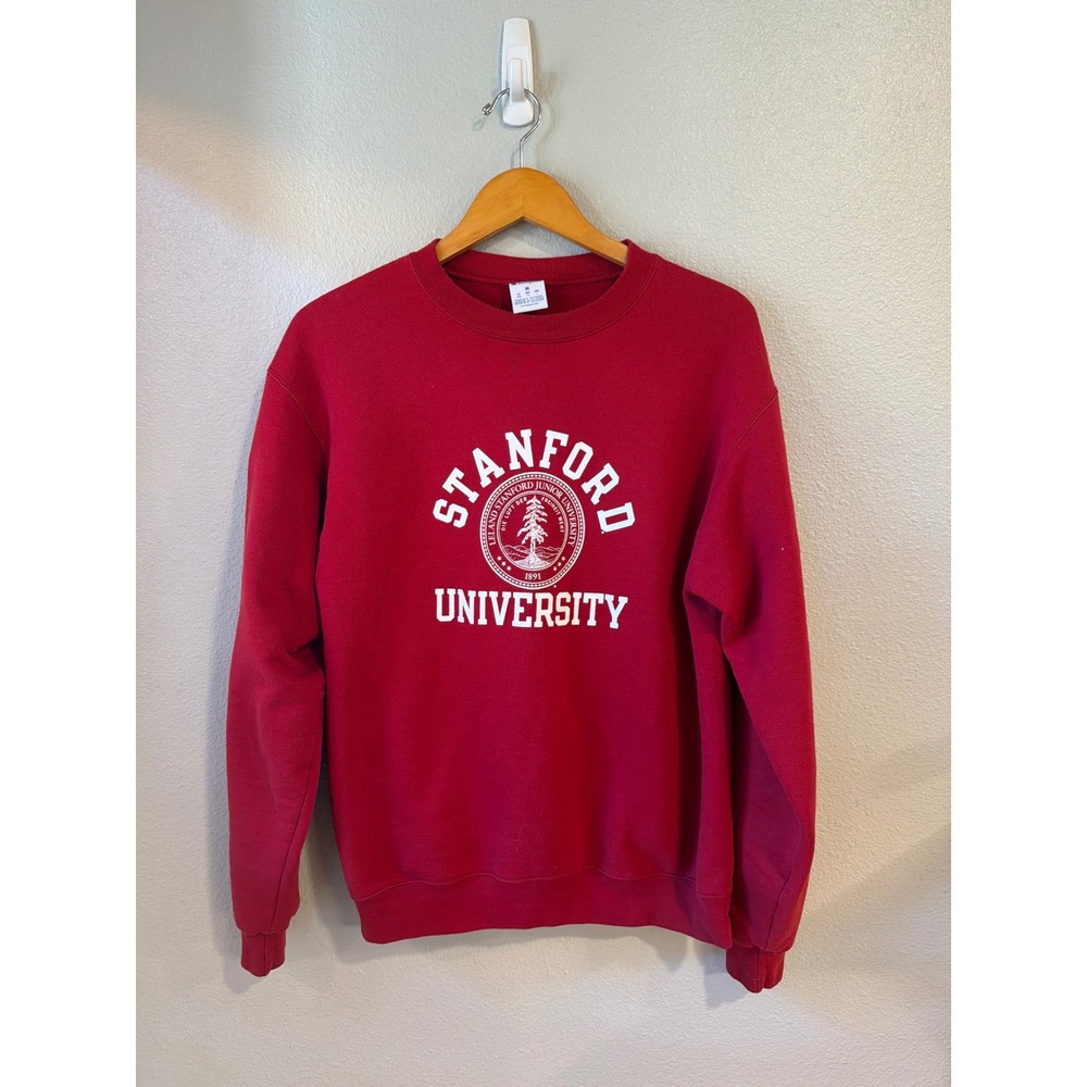 Champion Stanford University Sweatshirt Mens Medium Red Graphic Pullover College